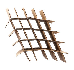 brown cardboard partition with cells for a box