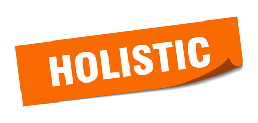 holistic sticker. holistic square sign. holistic. peeler