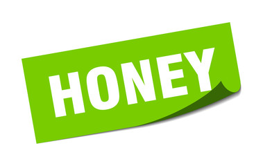Fototapeta premium honey sticker. honey square sign. honey. peeler
