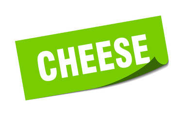 cheese sticker. cheese square sign. cheese. peeler