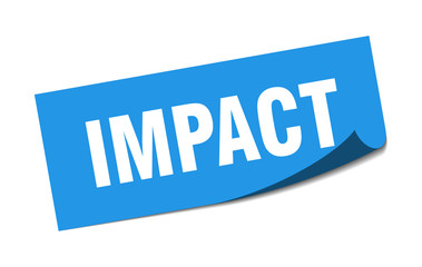 impact sticker. impact square sign. impact. peeler