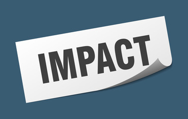 impact sticker. impact square sign. impact. peeler