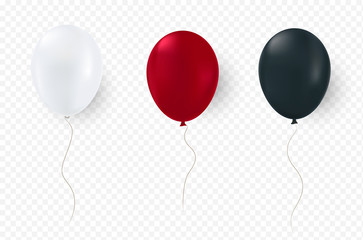 Red white and black balloon