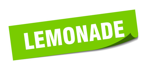 lemonade sticker. lemonade square sign. lemonade. peeler