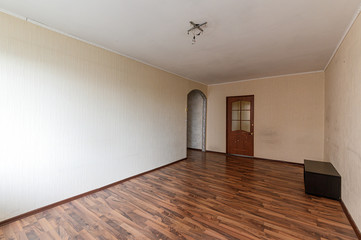 Russia, Moscow- September 10, 2019: interior room apartment modern bright cozy atmosphere. general cleaning, home decoration, preparation of house for sale