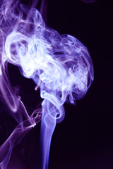 white and blue smoke on black purple background with abstract texture
