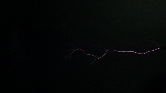 This Spark discharge created in the air. Is used to observe the phenomenon.