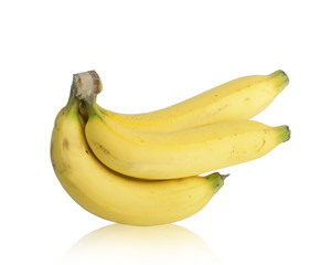 Organic bananas isolated on white background. This has clipping path.
