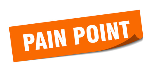 pain point sticker. pain point square sign. pain point. peeler