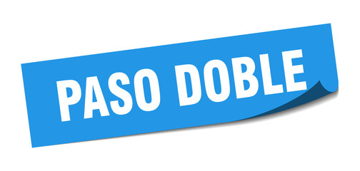 paso doble sticker. paso doble square sign. paso doble. peeler