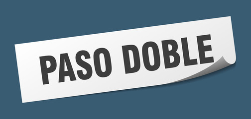 paso doble sticker. paso doble square sign. paso doble. peeler