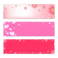 Valentine’s day background, love symbol illustration banner background, greeting card design