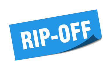 rip-off sticker. rip-off square sign. rip-off. peeler