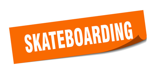 skateboarding sticker. skateboarding square sign. skateboarding. peeler