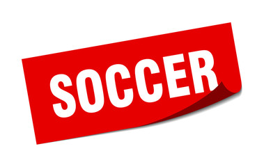 soccer sticker. soccer square sign. soccer. peeler