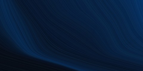 Fototapeta premium background graphic with elegant curvy swirl waves background design with very dark blue, black and midnight blue color