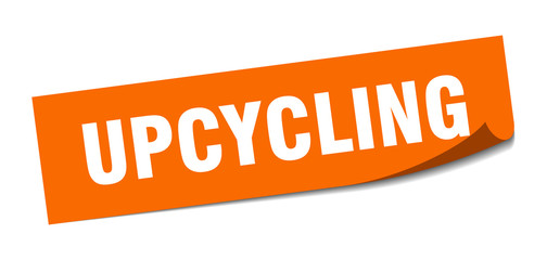upcycling sticker. upcycling square sign. upcycling. peeler