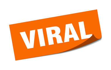 viral sticker. viral square sign. viral. peeler