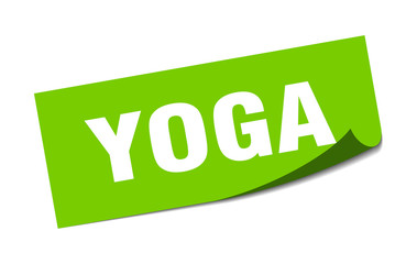 yoga sticker. yoga square sign. yoga. peeler