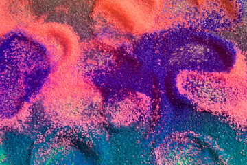 color sand in geometric pattern background 