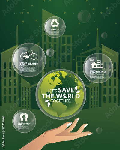 Environment Let S Save The World Together Wall Mural Wallpaper Murals Kowition