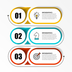 Infographic design template. Creative concept with 3 steps