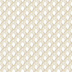 Abstract golden squared illustration. 3d geometric seamless pattern with ornament. Template design for web page, textures, card, poster. Modern stylish luxury background with repeating.