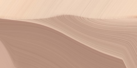 background graphic with abstract waves design with rosy brown, wheat and tan color