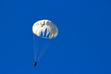 Skydiving jumping from an airplane.