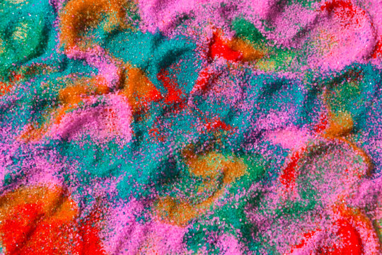 color sand in geometric pattern background 
