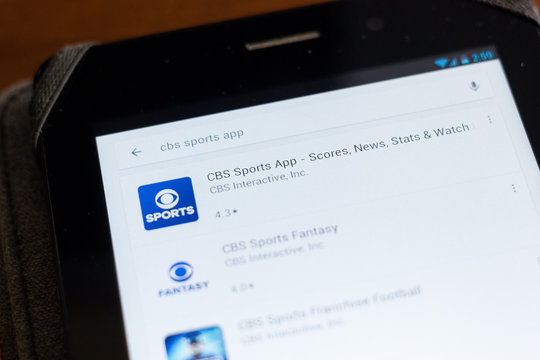 Ryazan, Russia - June 24, 2018: CBS Sports Icon On The List Of Mobile Apps.