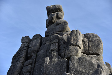 Fototapeta na wymiar Pielgrzymy - one of the most interesting rocks formation in the Karkonosze Mountains, Poland.
