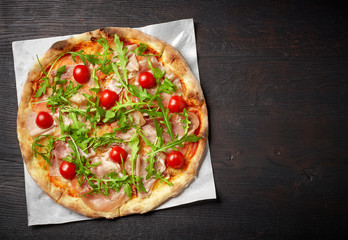 freshly baked pizza
