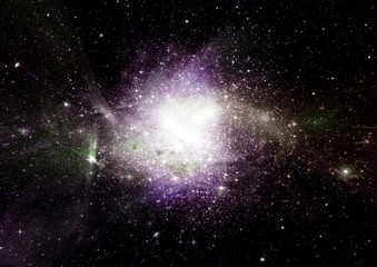 Obraz premium Stars, dust and gas nebula in a far galaxy