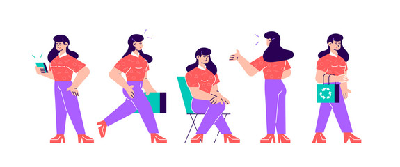 Vector set of business characters