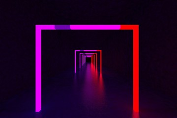 3d rendering of backgrounds abstract. 3d illustration of simple Geometric. Colorful illumination