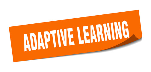 adaptive learning sticker. adaptive learning square sign. adaptive learning. peeler