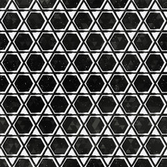 Black mosaic pattern with grunge effect.