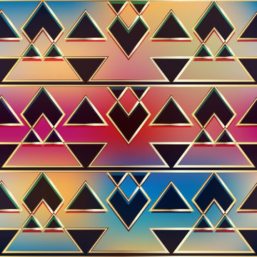 Ancient gold geometric pattern.