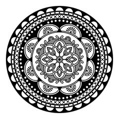 Ethnic Mandala Ornament. Arabic, Pakistan, Moroccan, Turkish, Indian, Spain motifs