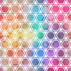 Rainbow mosaic pattern.