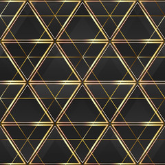 Gold triangle seamless pattern.