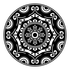 Ethnic Mandala Ornament. Arabic, Pakistan, Moroccan, Turkish, Indian, Spain motifs