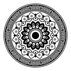 Ethnic Mandala Ornament. Arabic, Pakistan, Moroccan, Turkish, Indian, Spain motifs