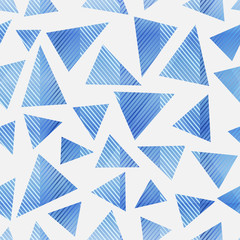 Blue triangle seamless pattern