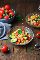 Tabbouleh Salad, Appetizer with Bulgur and Vegetables