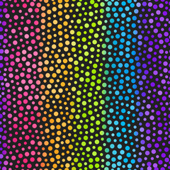 Obraz premium Rainbow dots seamless pattern