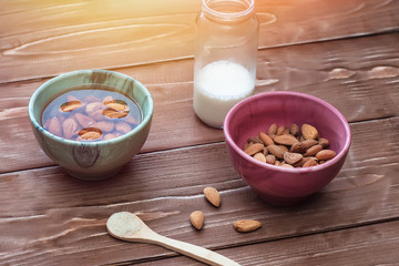 making almond milk and almond flour from almonds at home