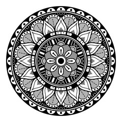 Ethnic Mandala Ornament. Arabic, Pakistan, Moroccan, Turkish, Indian, Spain motifs