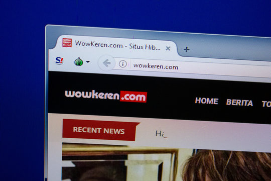Ryazan, Russia - June 26, 2018: Homepage of Wowkeren website on the display of PC. URL - Wowkeren.com.